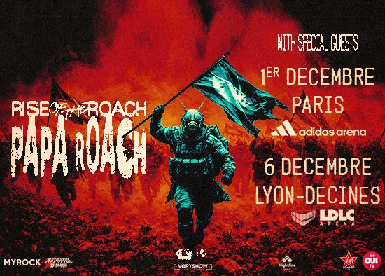 PAPA ROACH EN CONCERT À PARIS ET LYON !