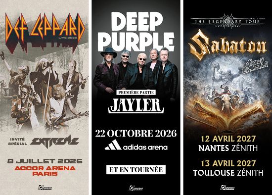 Upcoming metal events from Gérard Drouot Productions:
