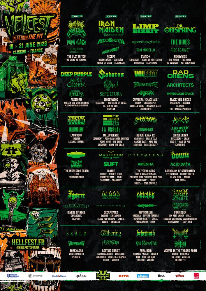 Line Up Hellfest 2026 Poster